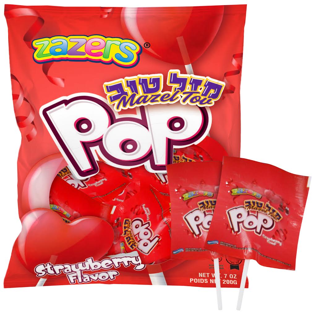 Mazel tov (red) strawberry Lollipop