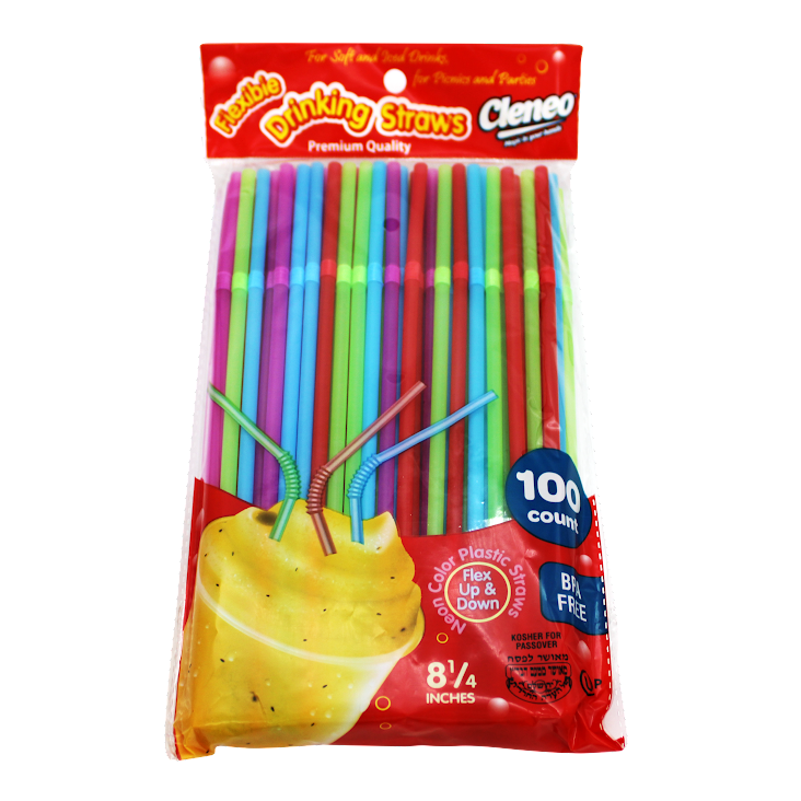 "Cleneo" Flexible Drinking Straws (100) Oppenheimer