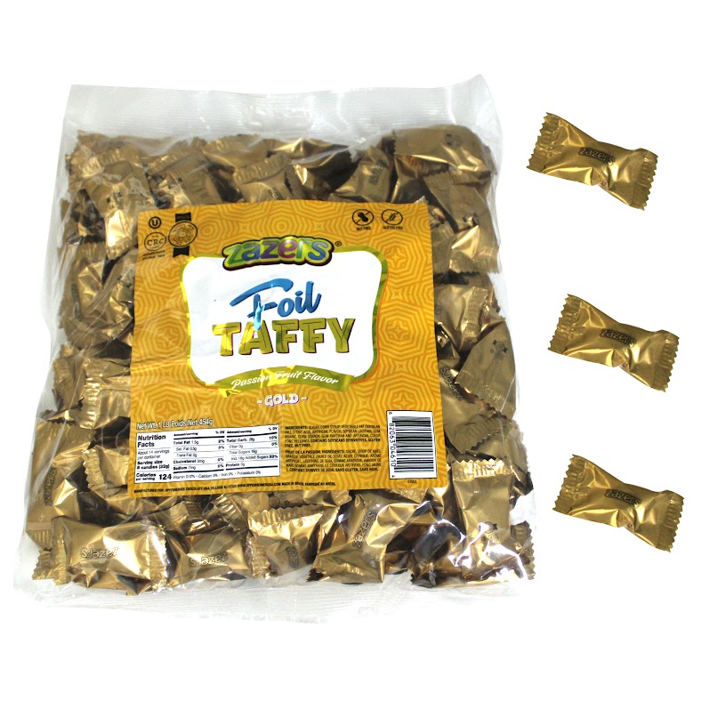 Zazers Foil Taffy (Gold) Sour Passion Flv
