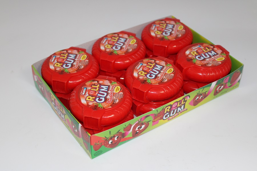 Mustix Roll Gum Strawberry Flv - Oppenheimer