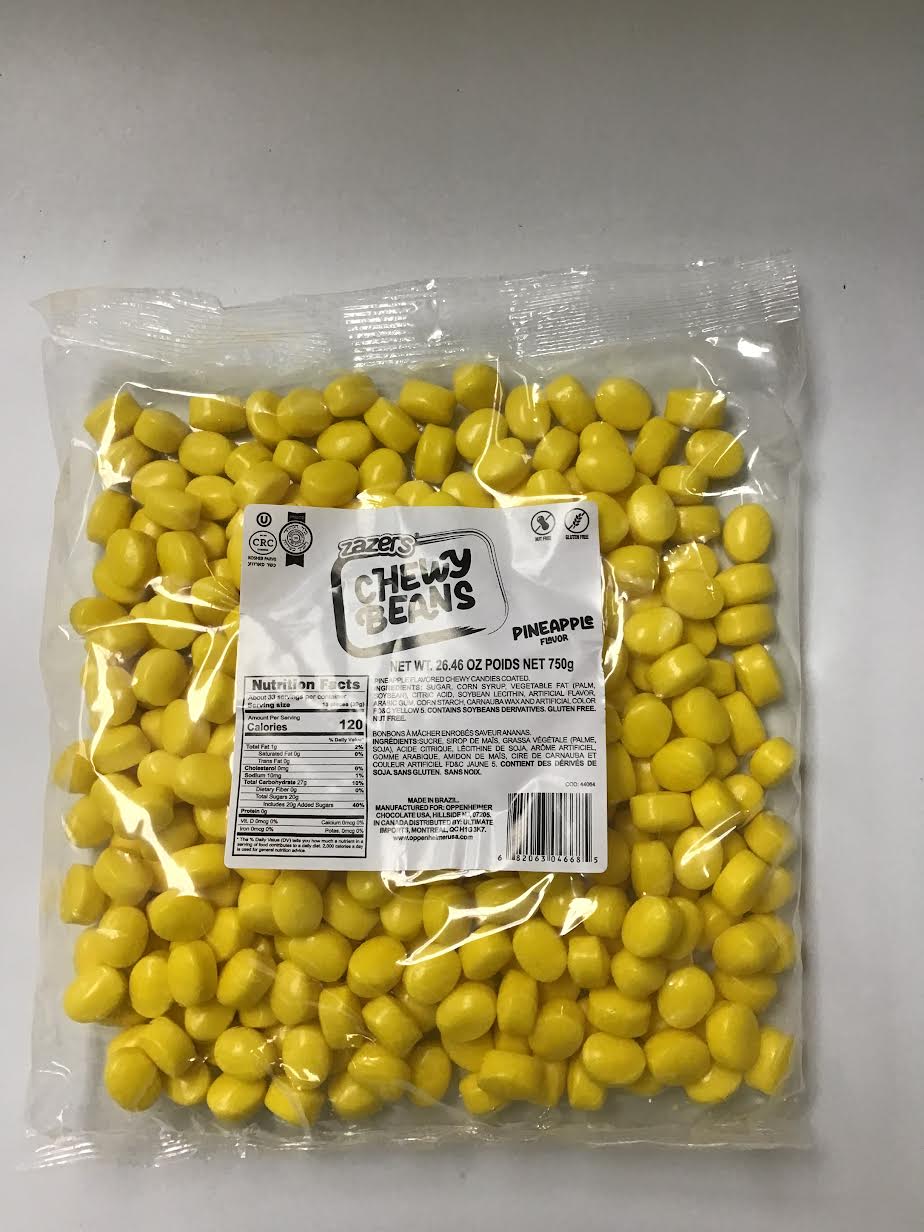 Chewy Beans Yellow Pineapple Flv Bulk