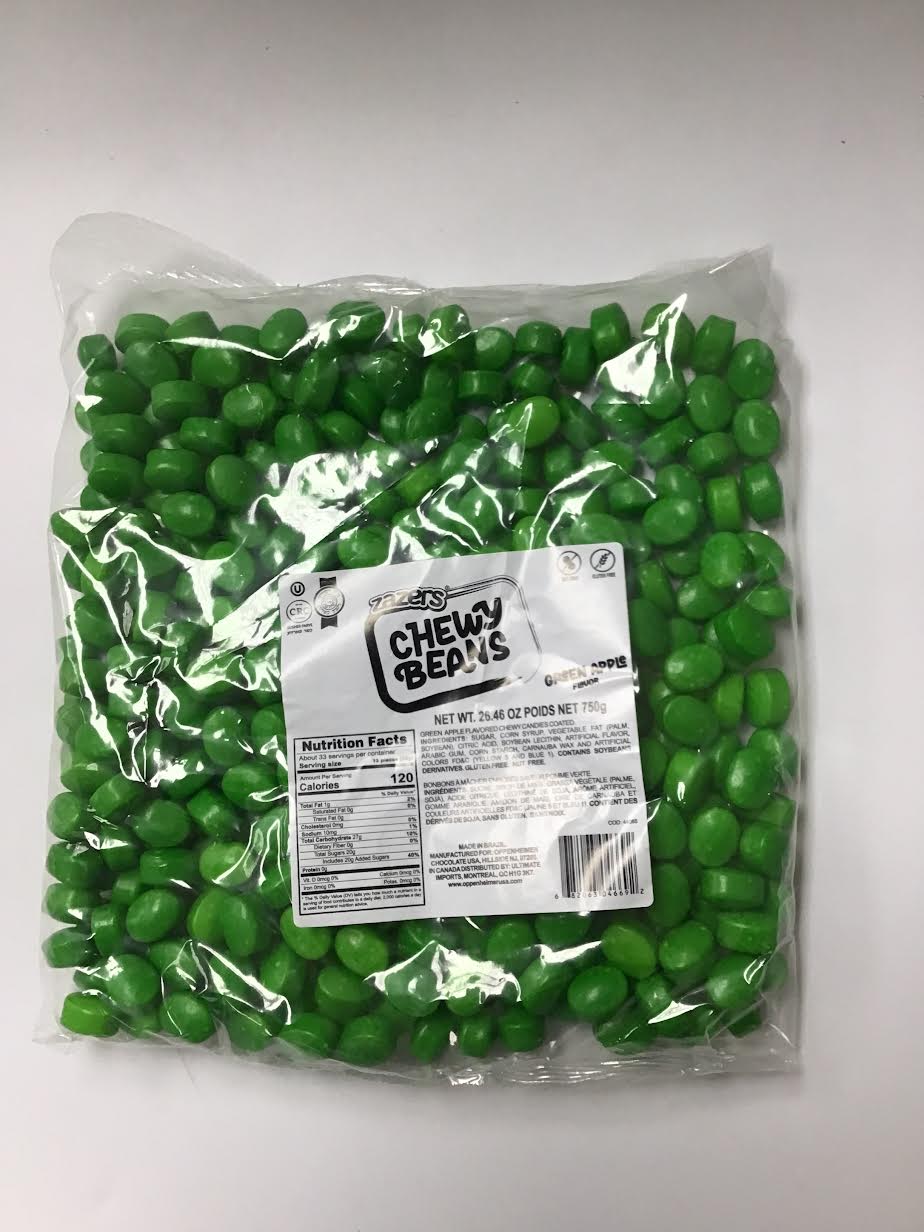 Chewy Beans Green Apple Flv Bulk