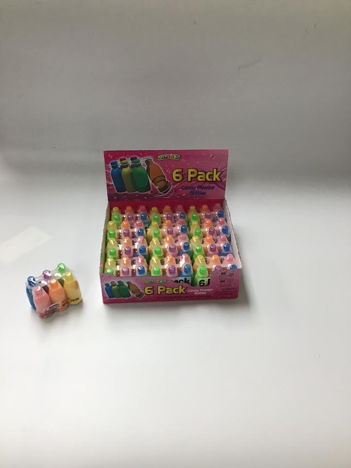 Candy Powder Bottles 6 Pack