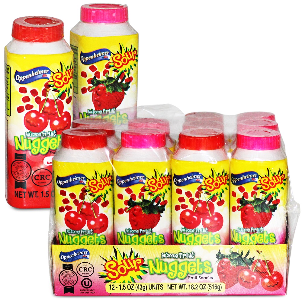 Fruit Sour Juice Nuggets Apple/Straw Flv Oppenheimer