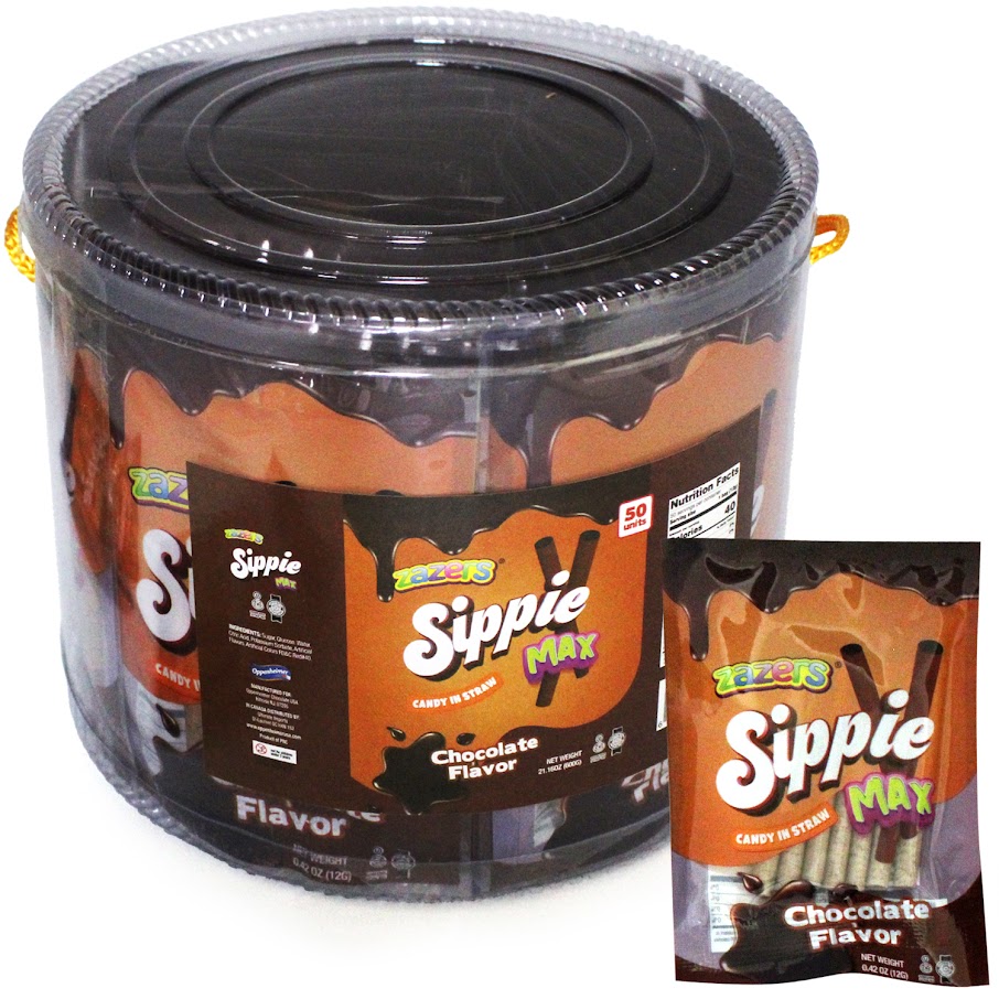 Zazers Sippie “MAX” Candy Powder Chocolate Flv 50c