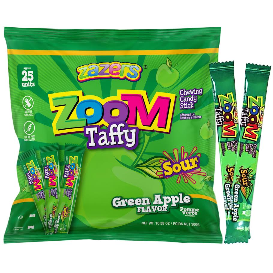 Zoom Stick Sour Taffy Green Apple