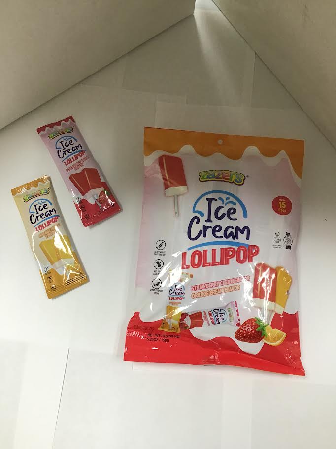 Ice Cream Lollipop Straw / Orange Flv (15pops)