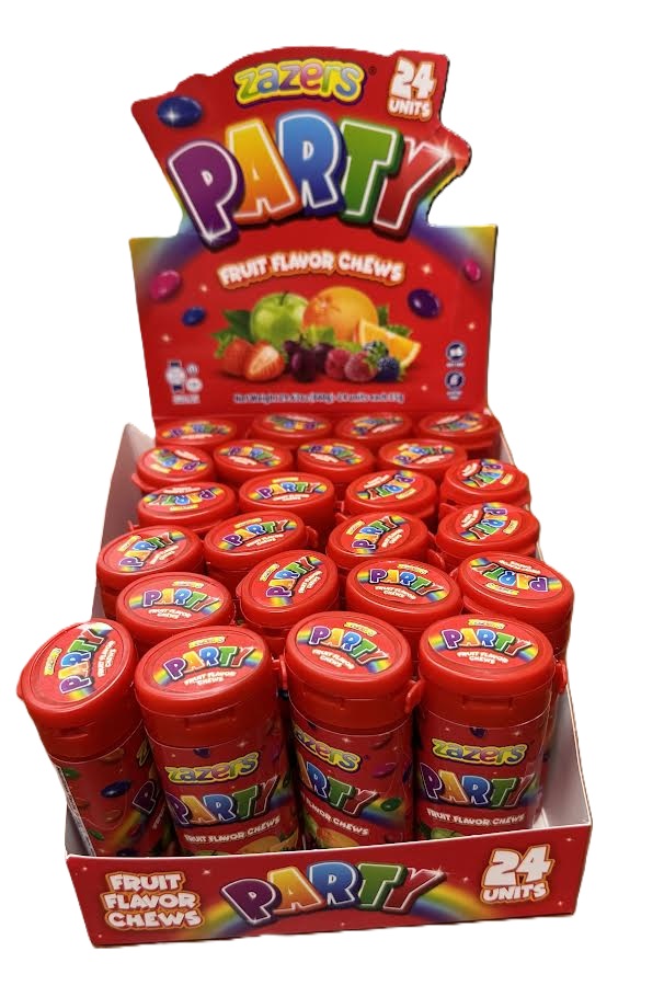 Party Fruit Flavor Chews Display