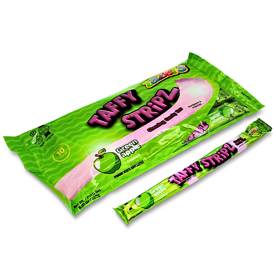Taffy Stripz Green Apple (10pcs)