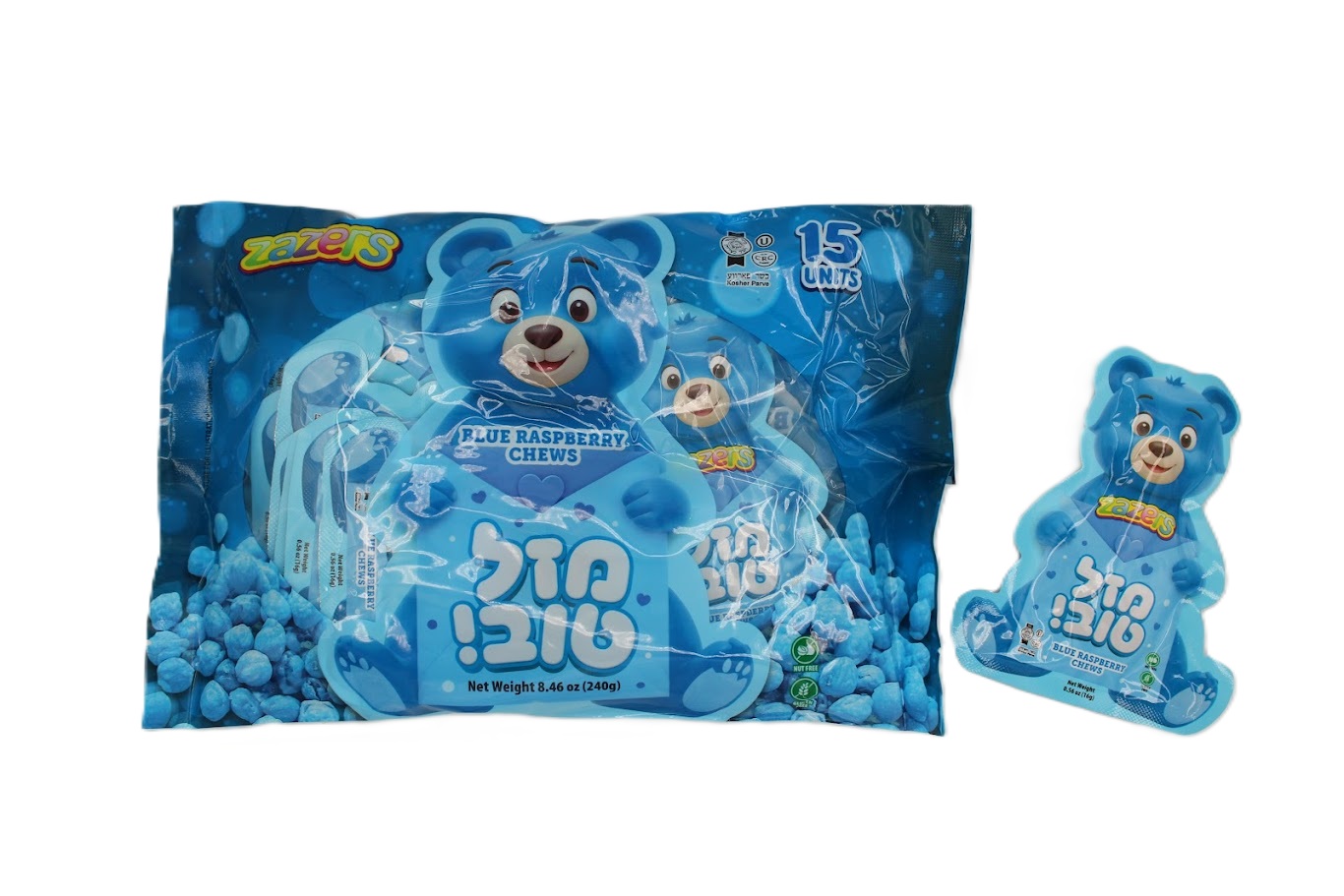 Mazel Tov Bear Shape B Raspberry Flv