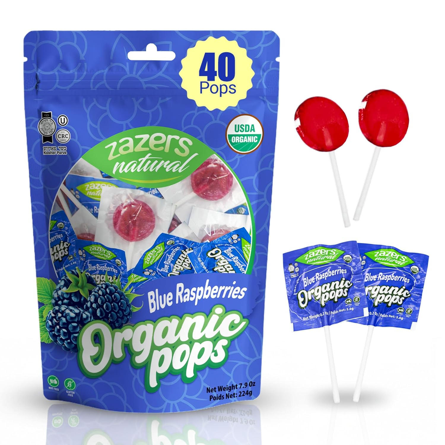 Organic Lollipop B-Raspberries Flv