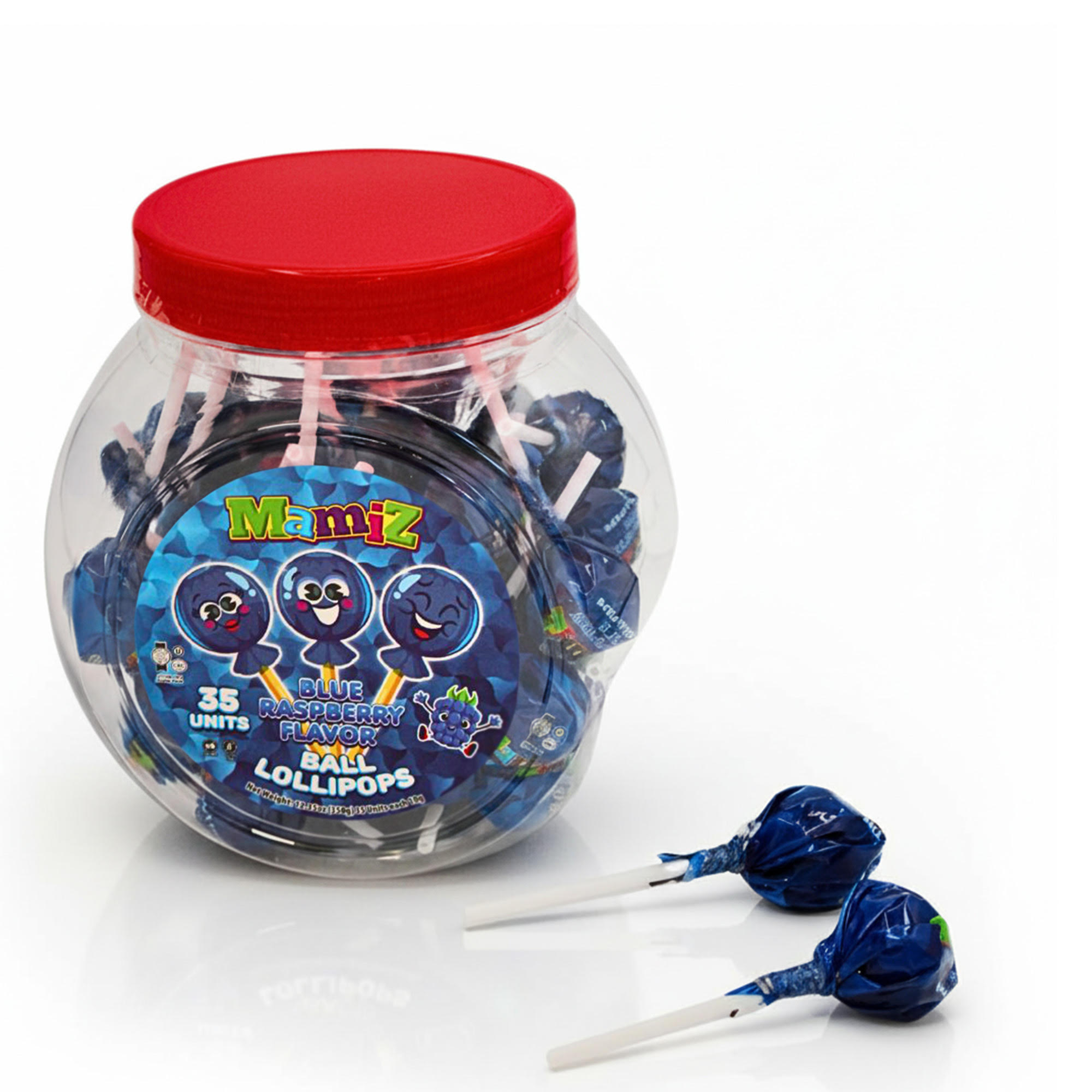 Mamiz Ball Lollipops B Raspberry JAR
